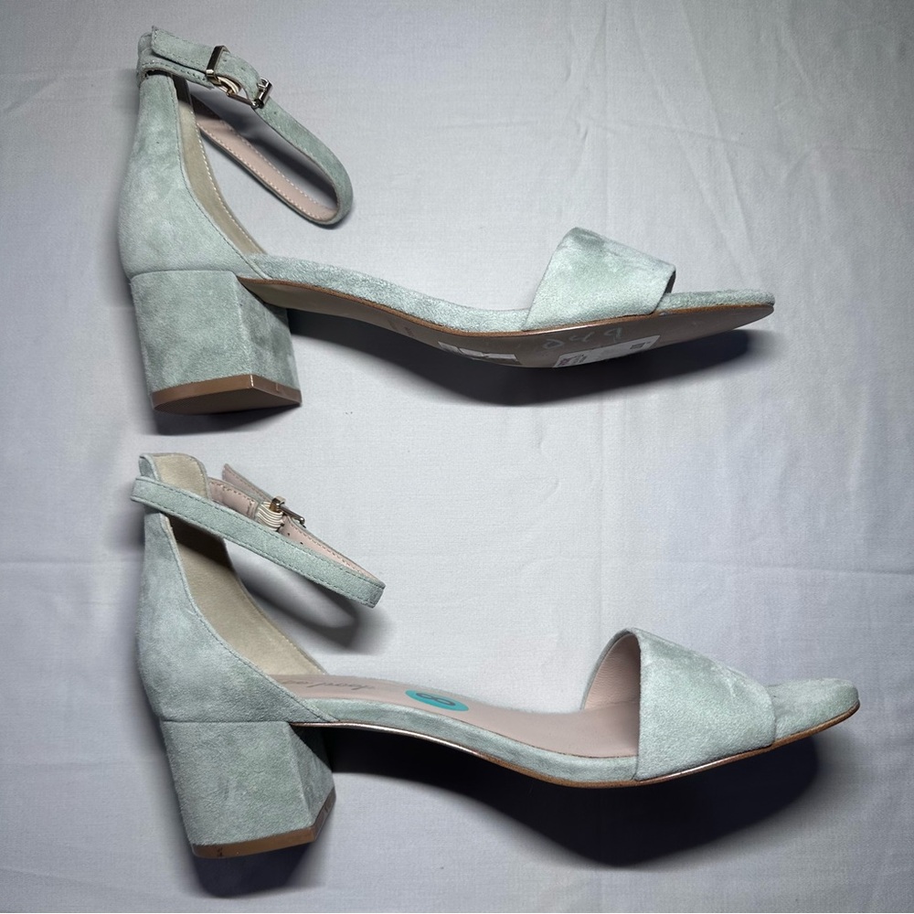 Free People Women's Suede Heels - Light green Size 8 - Picture 5 of 9